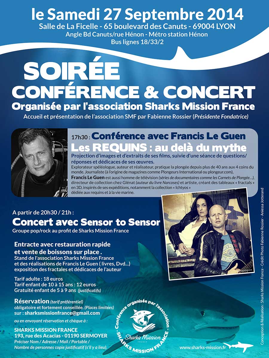 Requins : au delà du mythe. Conférence à Lyon - 27 septembre.
