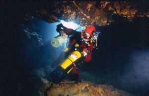 grotte de la mescla plongée souterraine Francis Le Guen palier oxygène