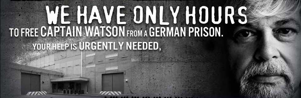 Paul Watson en prison en Allemagne
