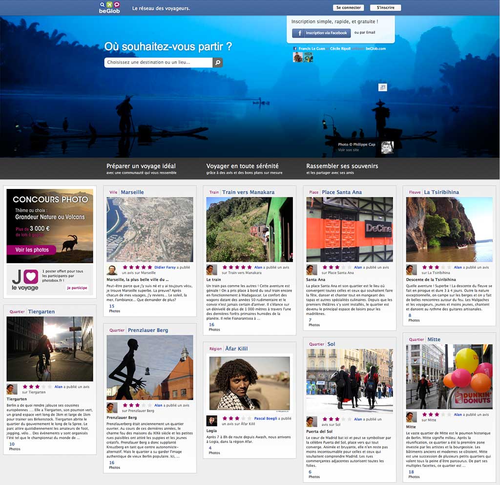 beGlob le site des voyageurs