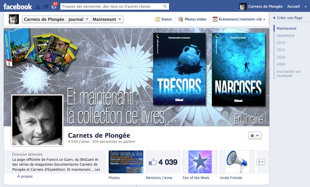 facebook Carnets de Plongee