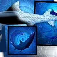 Les requins sont-ils fractals ? Collection Ichtyos - Boutique fractale - collection, géométrie, toile