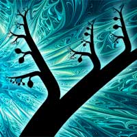 L'arbre fractal de la vie - Fractales - mathématiques, coloré, répétition