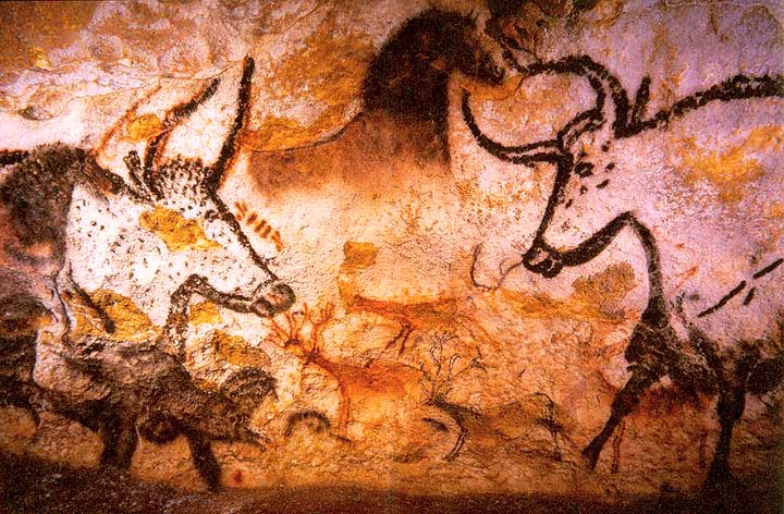 La fresque aux taureaux de Lascaux Lascaux