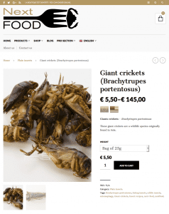 Next-Food insectes comestibles boutique