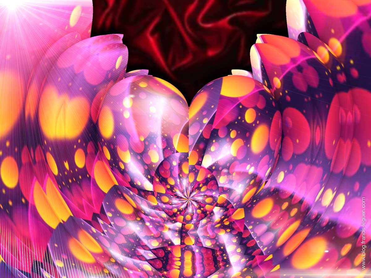 Incendia NEXT et 3 crayons - Fractales - motifs abstraits, ensemble, détails