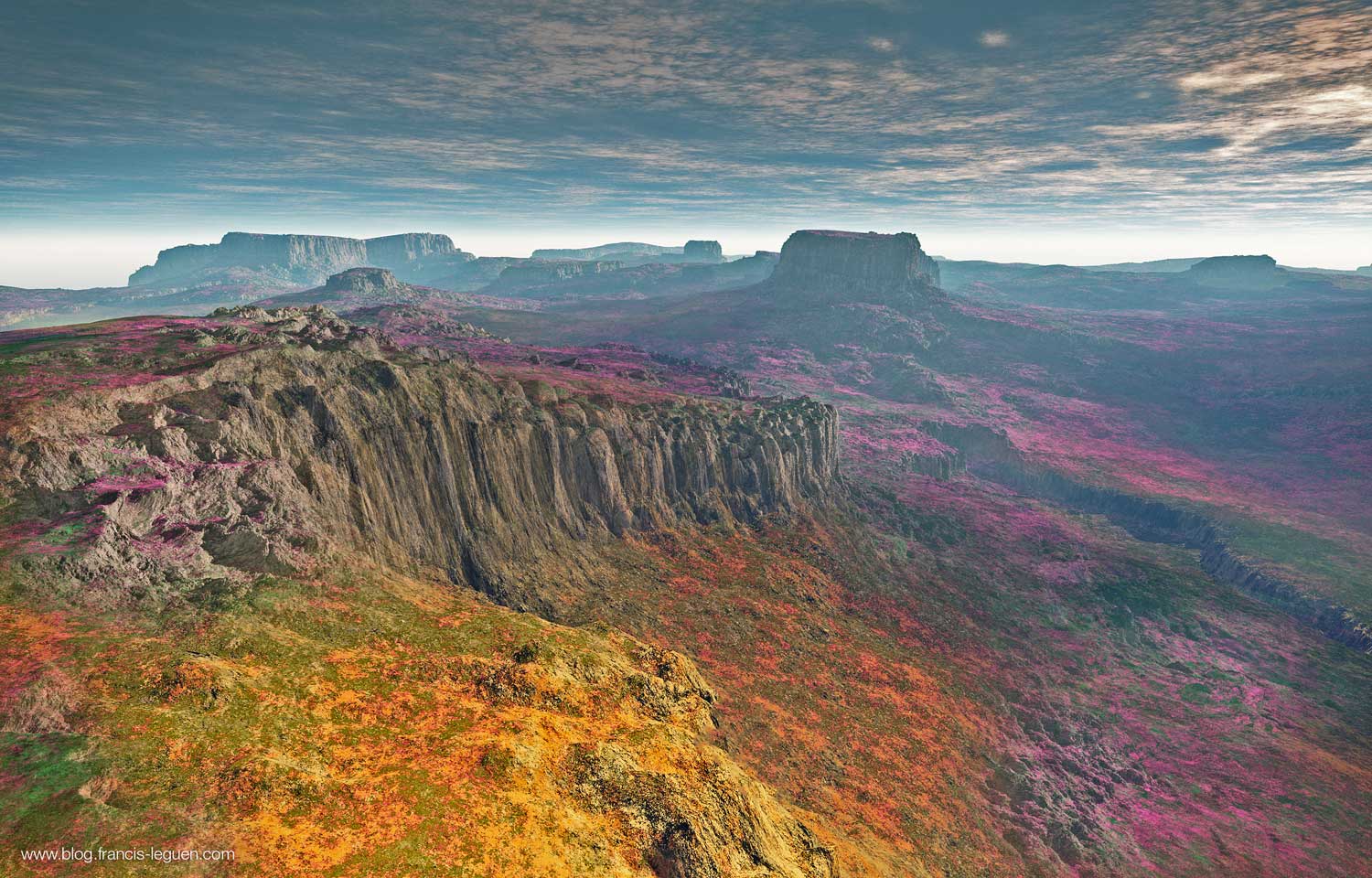 De Terragen à Terragen 4 : récupérer ses anciens paysages - Fractales - spirales, symétrie, organique
