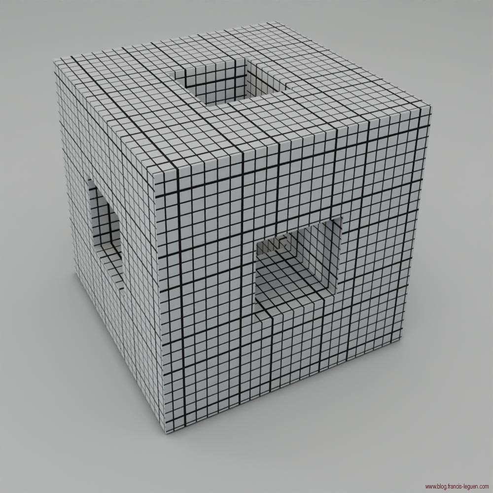 Itérations : dans Blender aussi... - 3D - volume, maillage, surface