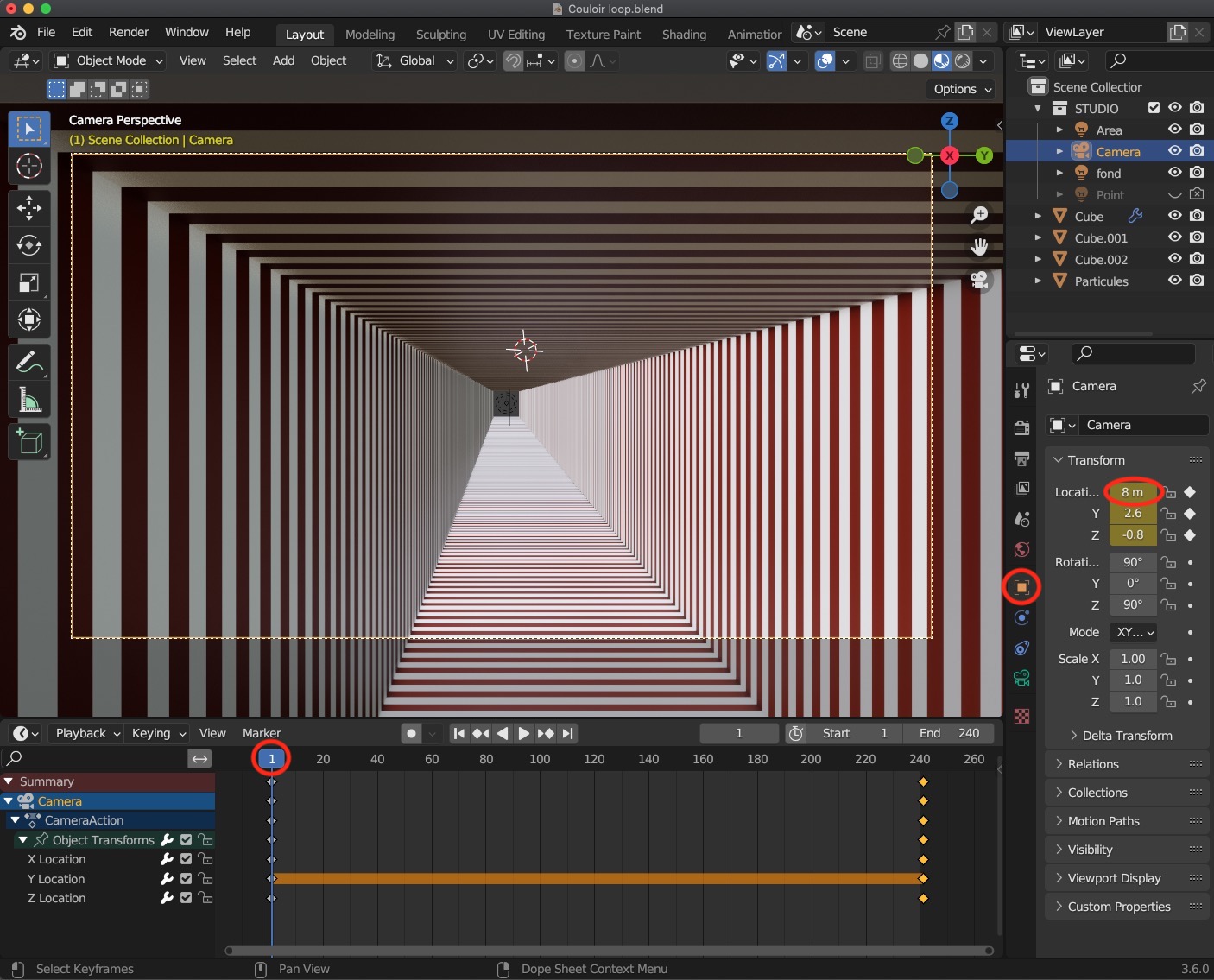 Motion Design : réaliser des animations en boucle - 3D - modèle, maillage, espace