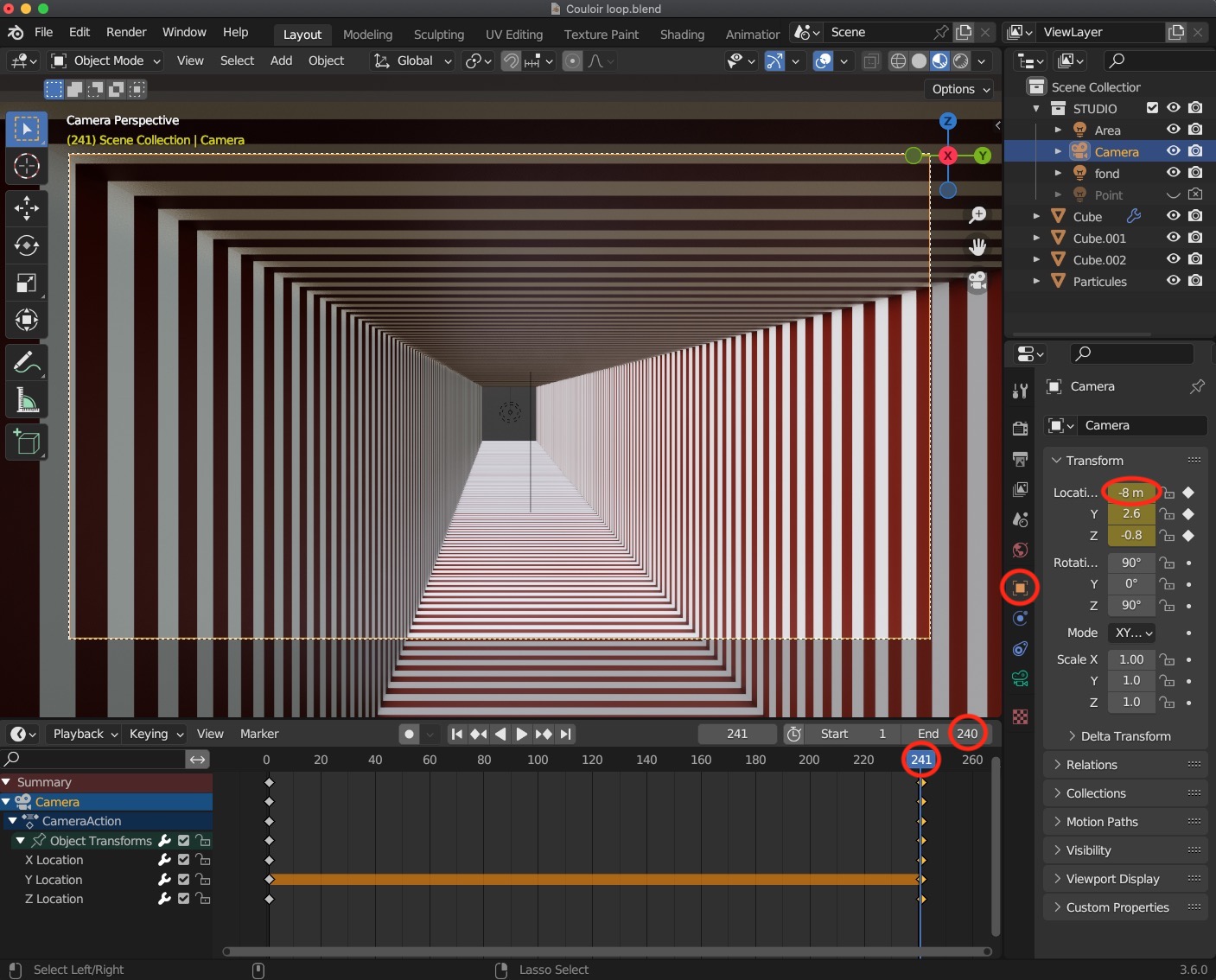 Motion Design : réaliser des animations en boucle - 3D - modèle, maillage, espace