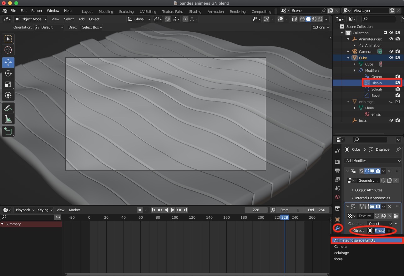 Motion Design : réaliser des animations en boucle - 3D - modèle, maillage, espace