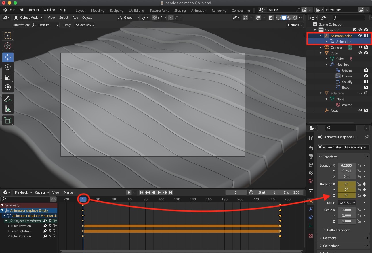 Motion Design : réaliser des animations en boucle - 3D - modèle, maillage, espace
