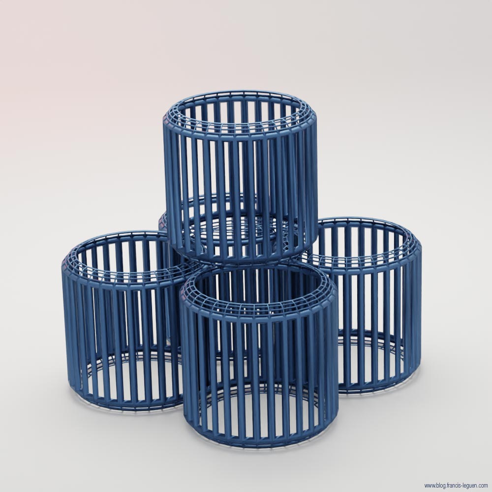 Itérations : dans Blender aussi... - 3D - volume, maillage, surface