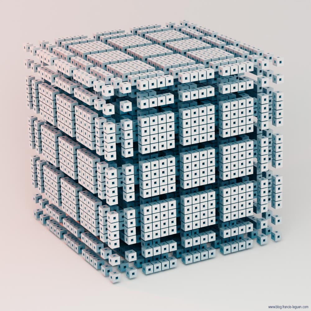 Itérations : dans Blender aussi... - 3D - volume, maillage, surface