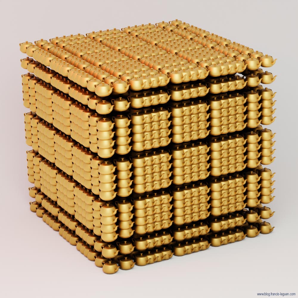 Itérations : dans Blender aussi... - 3D - volume, maillage, surface