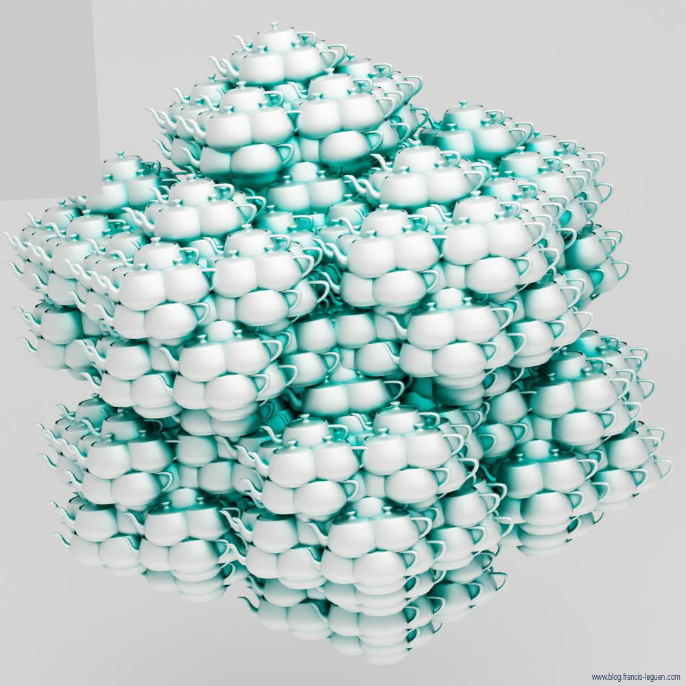 Itérations : dans Blender aussi... - 3D - volume, maillage, surface