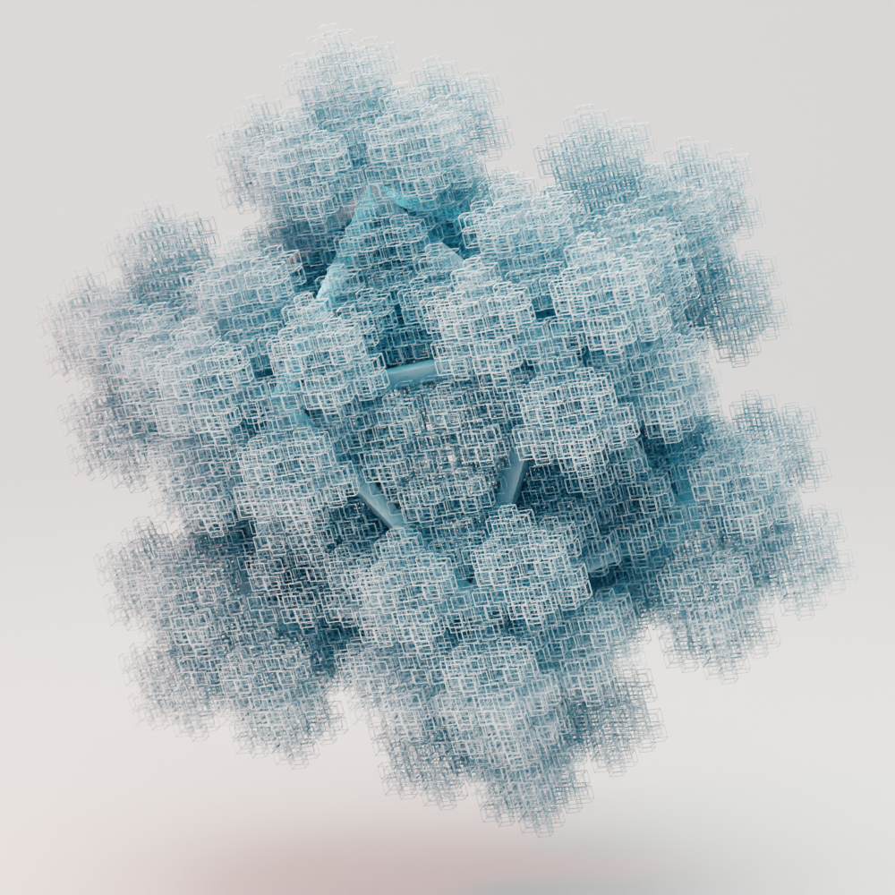 Itérations : dans Blender aussi... - 3D - volume, maillage, surface