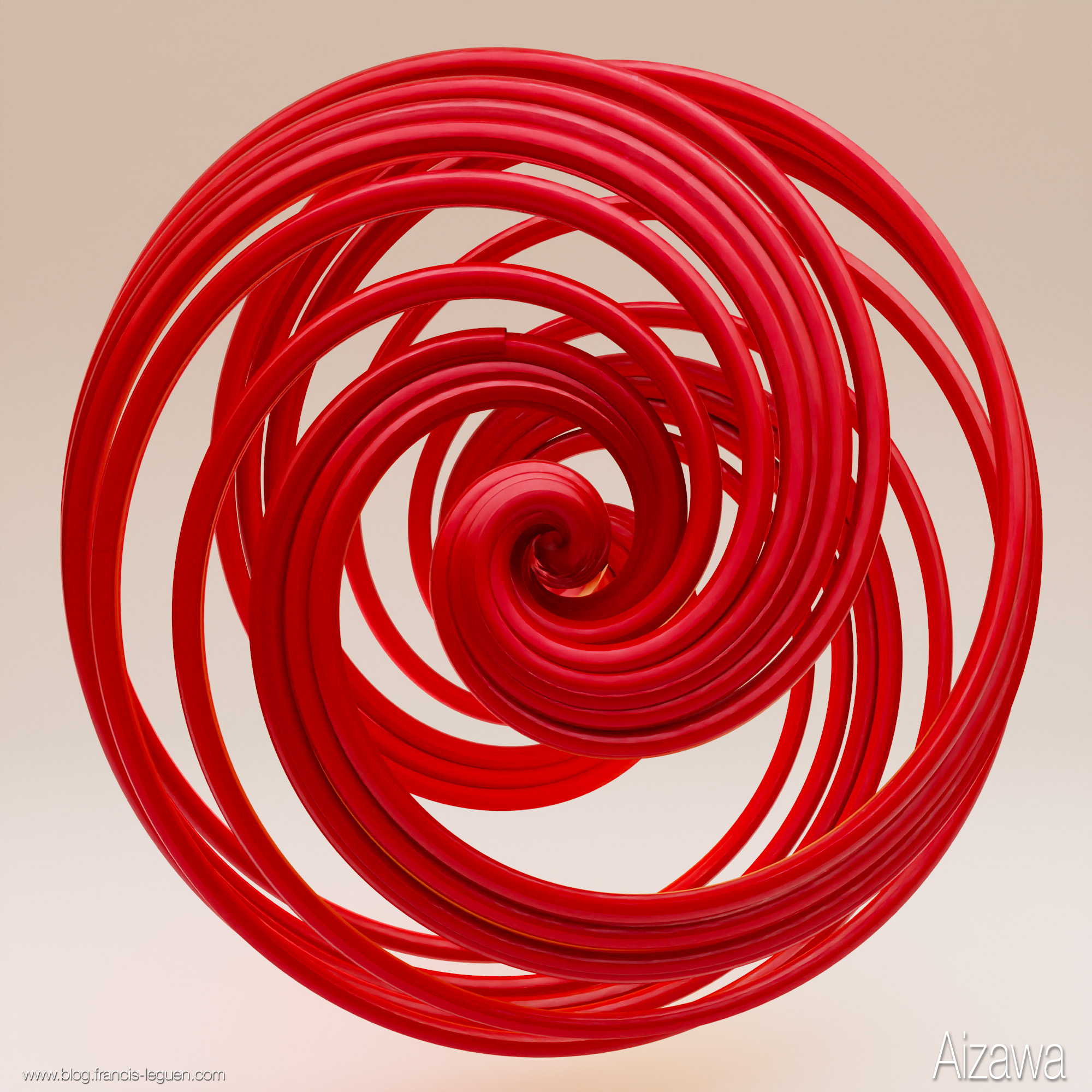 Des attracteurs étranges en 3D dans Blender - 3D - rendu, perspective, espace