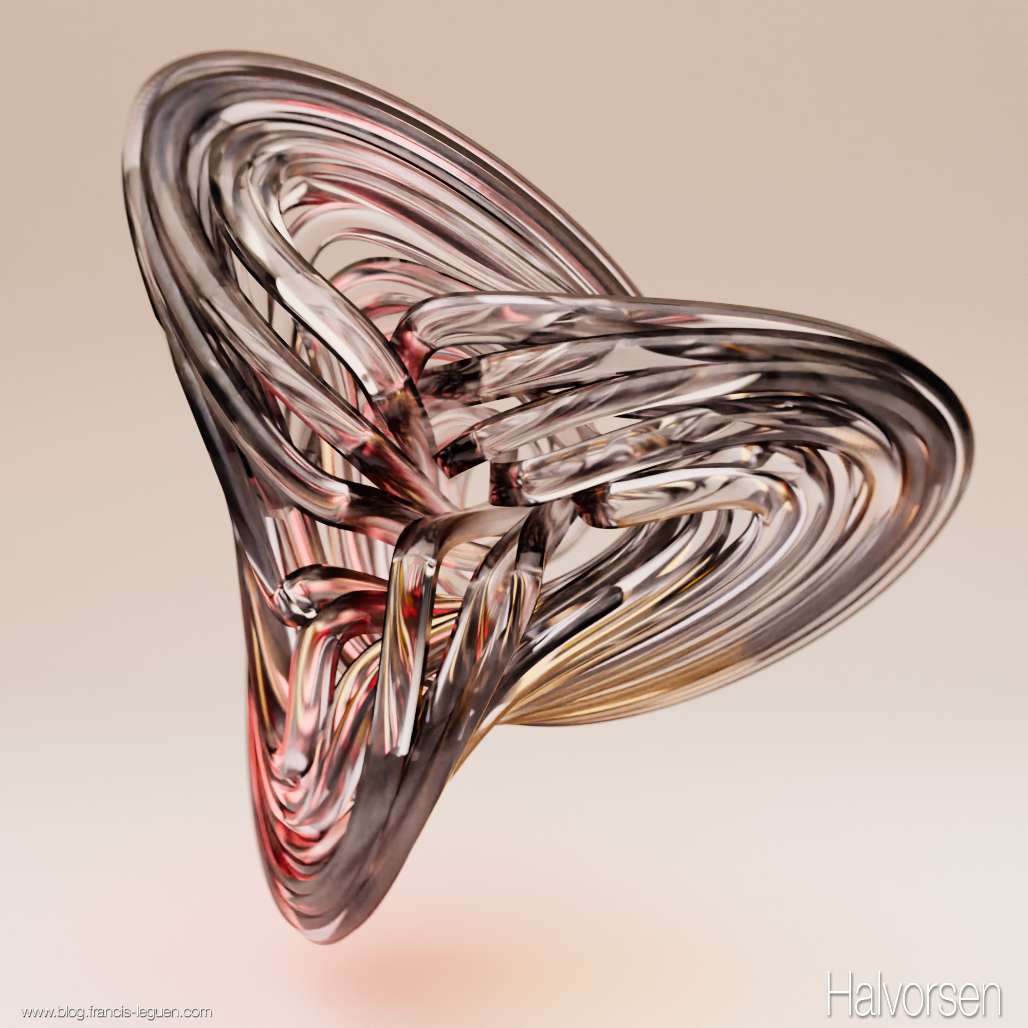 Des attracteurs étranges en 3D dans Blender - 3D - rendu, perspective, espace