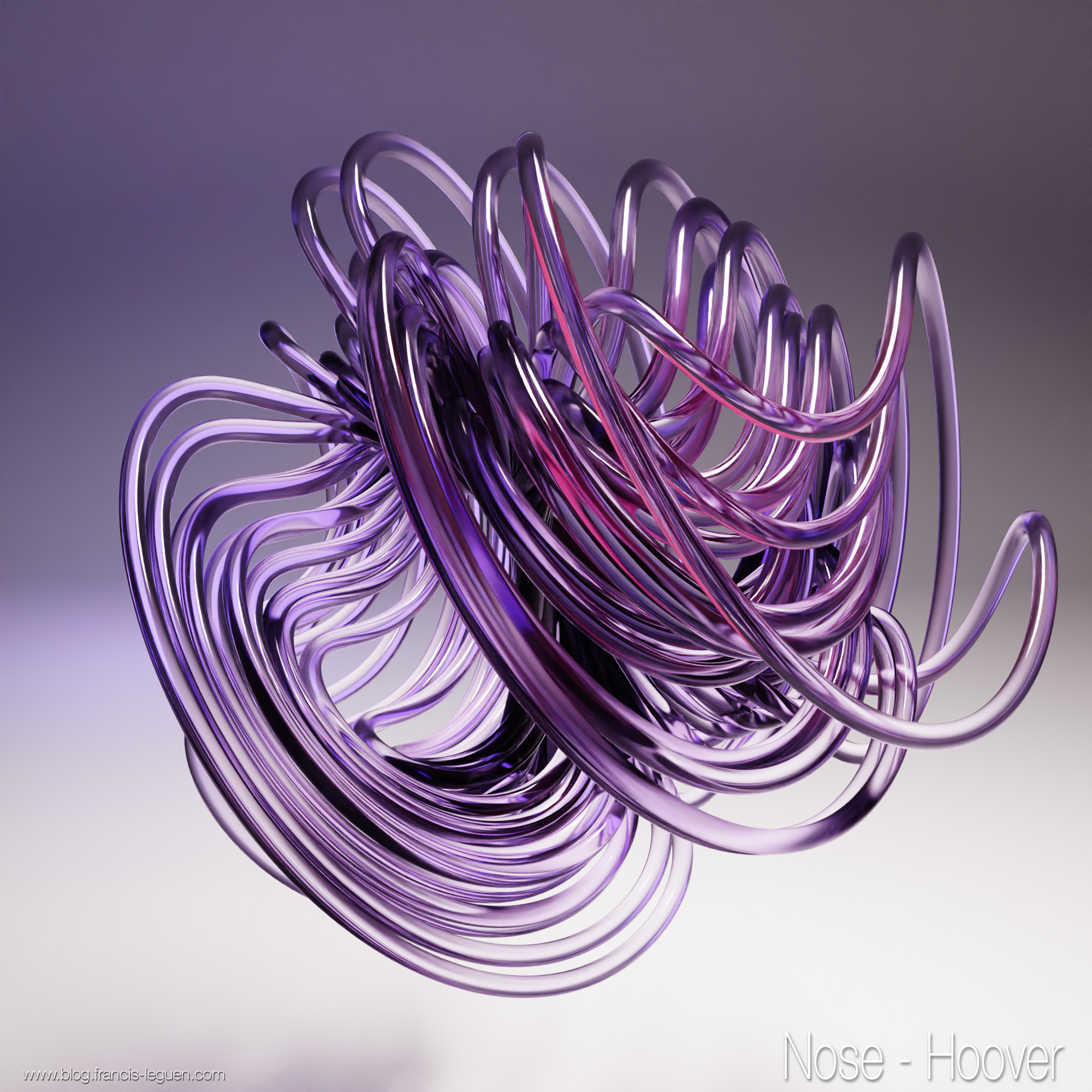 Des attracteurs étranges en 3D dans Blender - 3D - rendu, perspective, espace