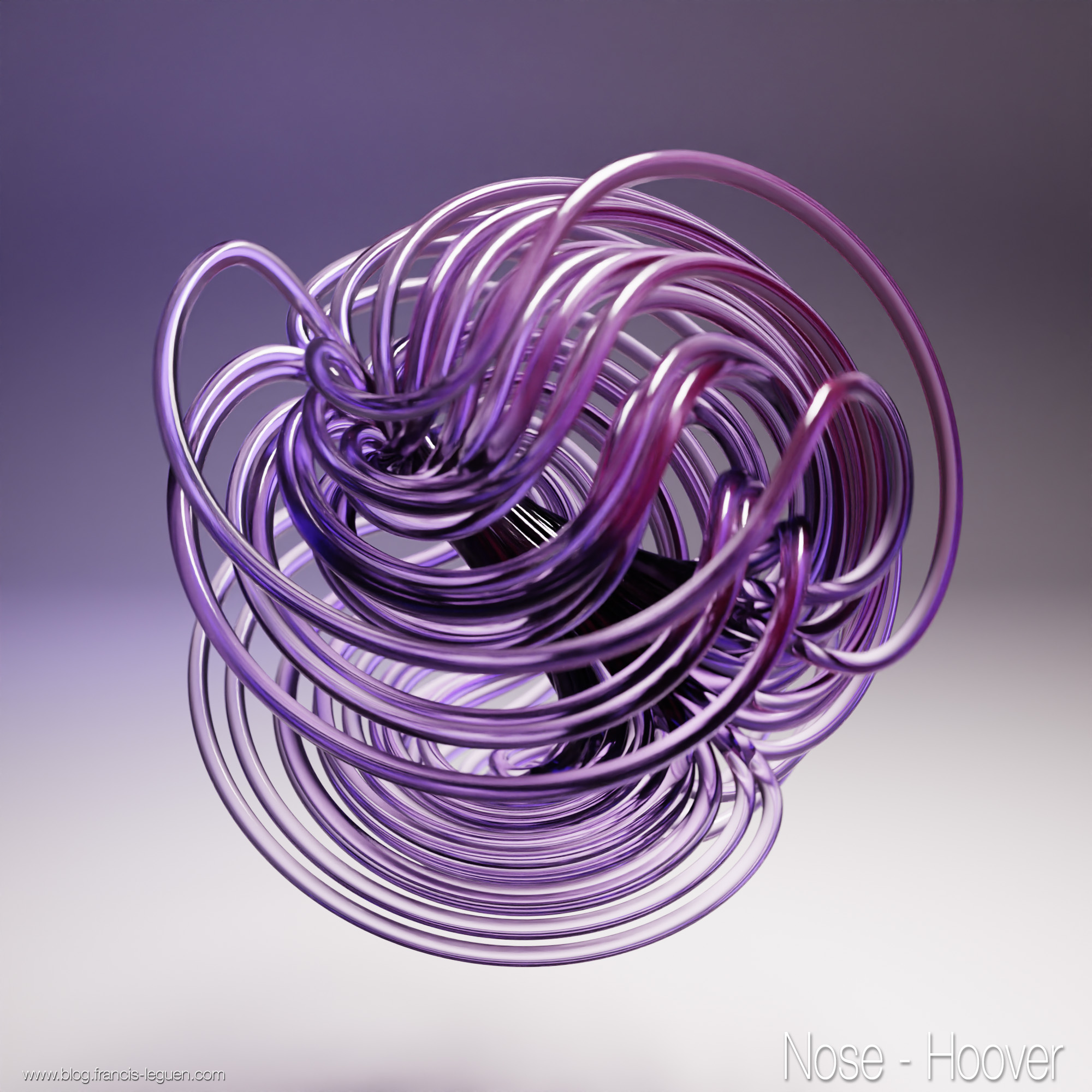 Des attracteurs étranges en 3D dans Blender - 3D - rendu, perspective, espace