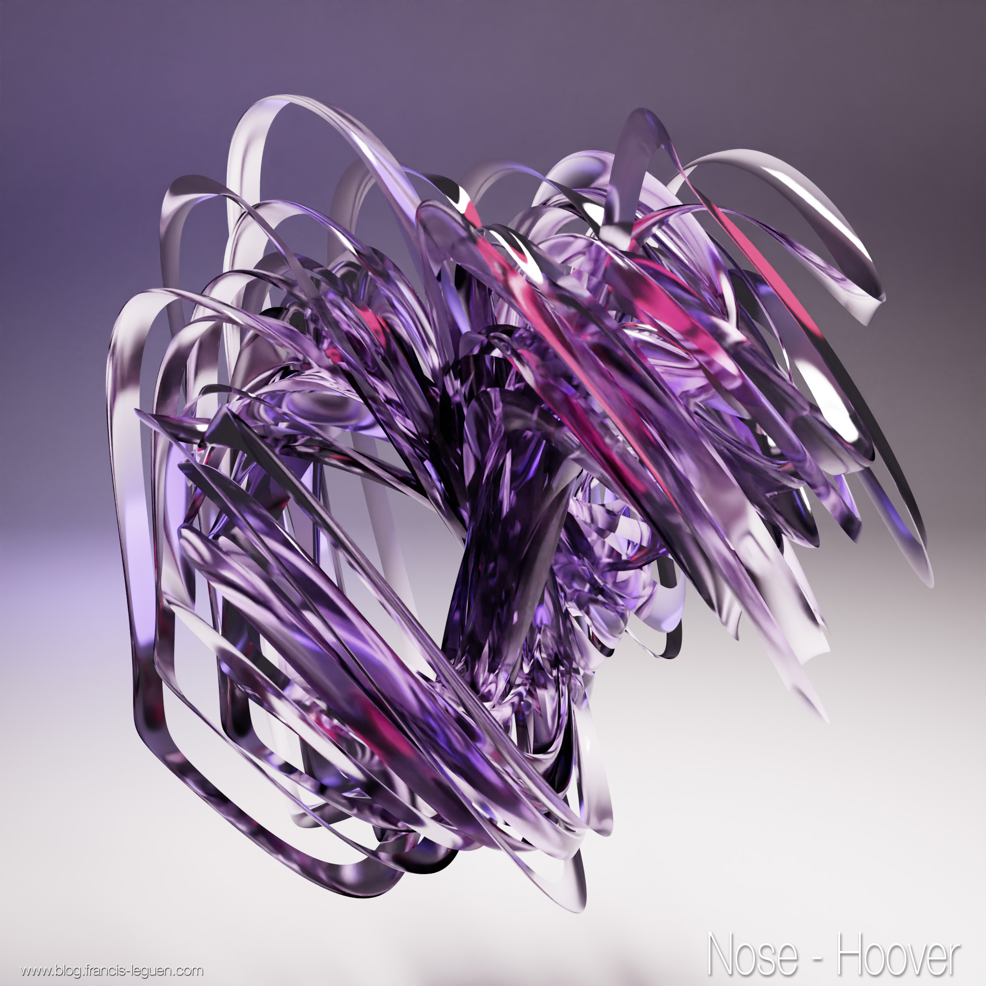 Des attracteurs étranges en 3D dans Blender - 3D - rendu, perspective, espace