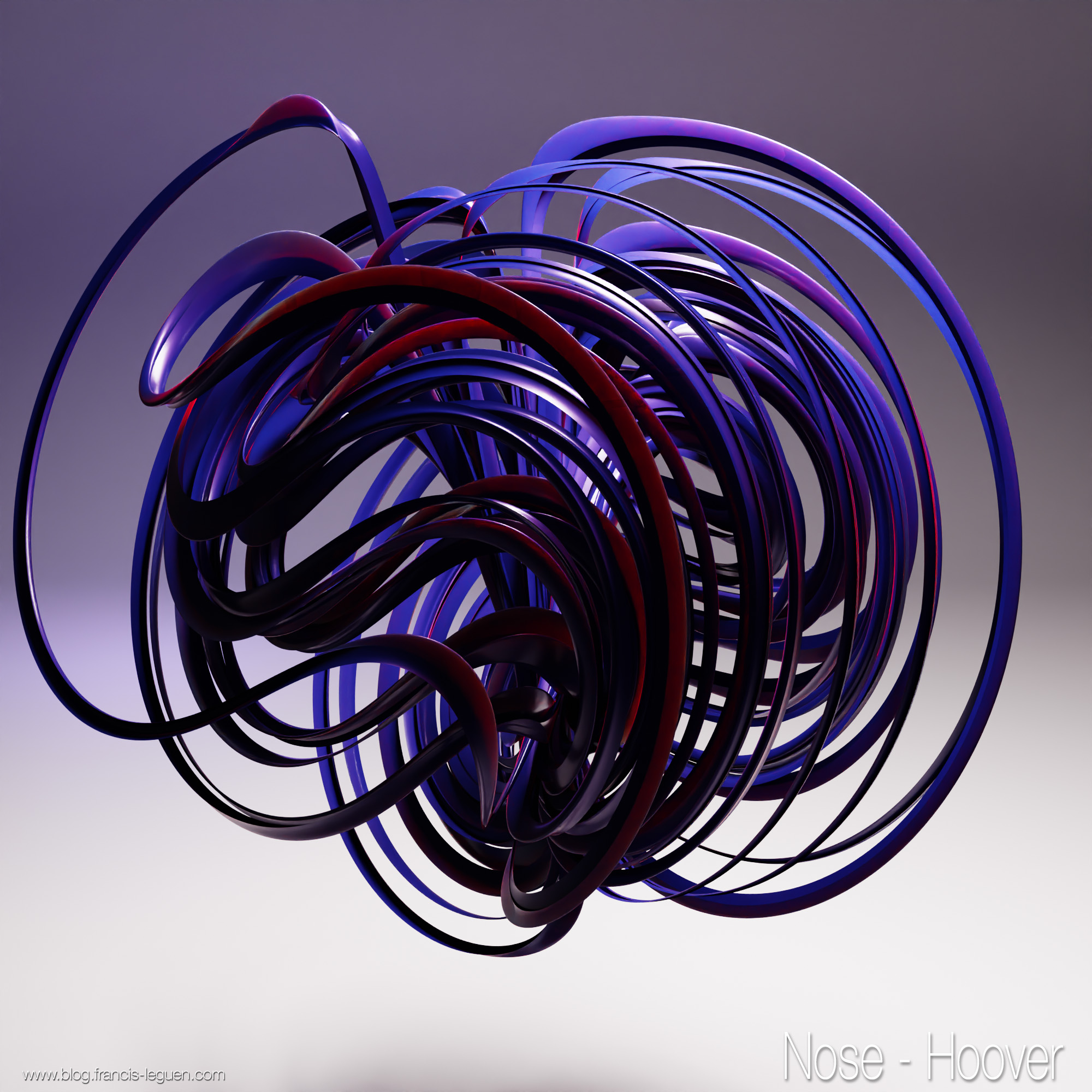Des attracteurs étranges en 3D dans Blender - 3D - rendu, perspective, espace