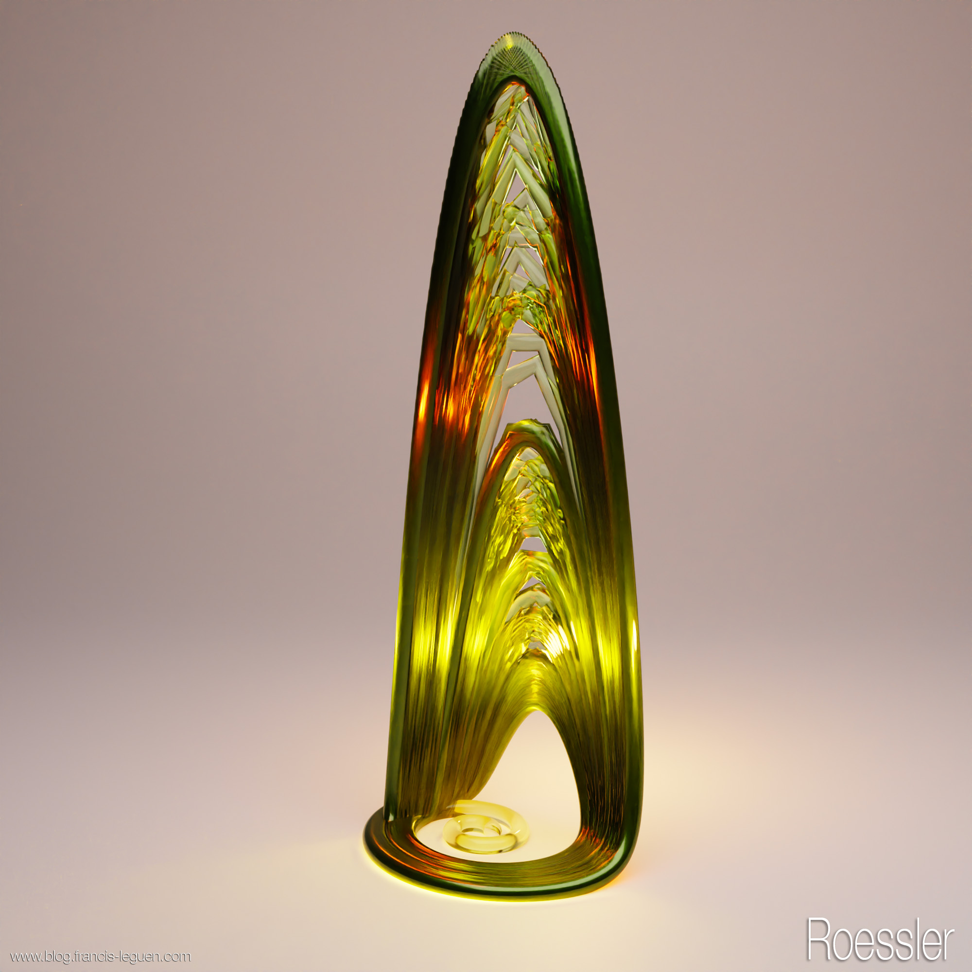 Des attracteurs étranges en 3D dans Blender - 3D - rendu, perspective, espace