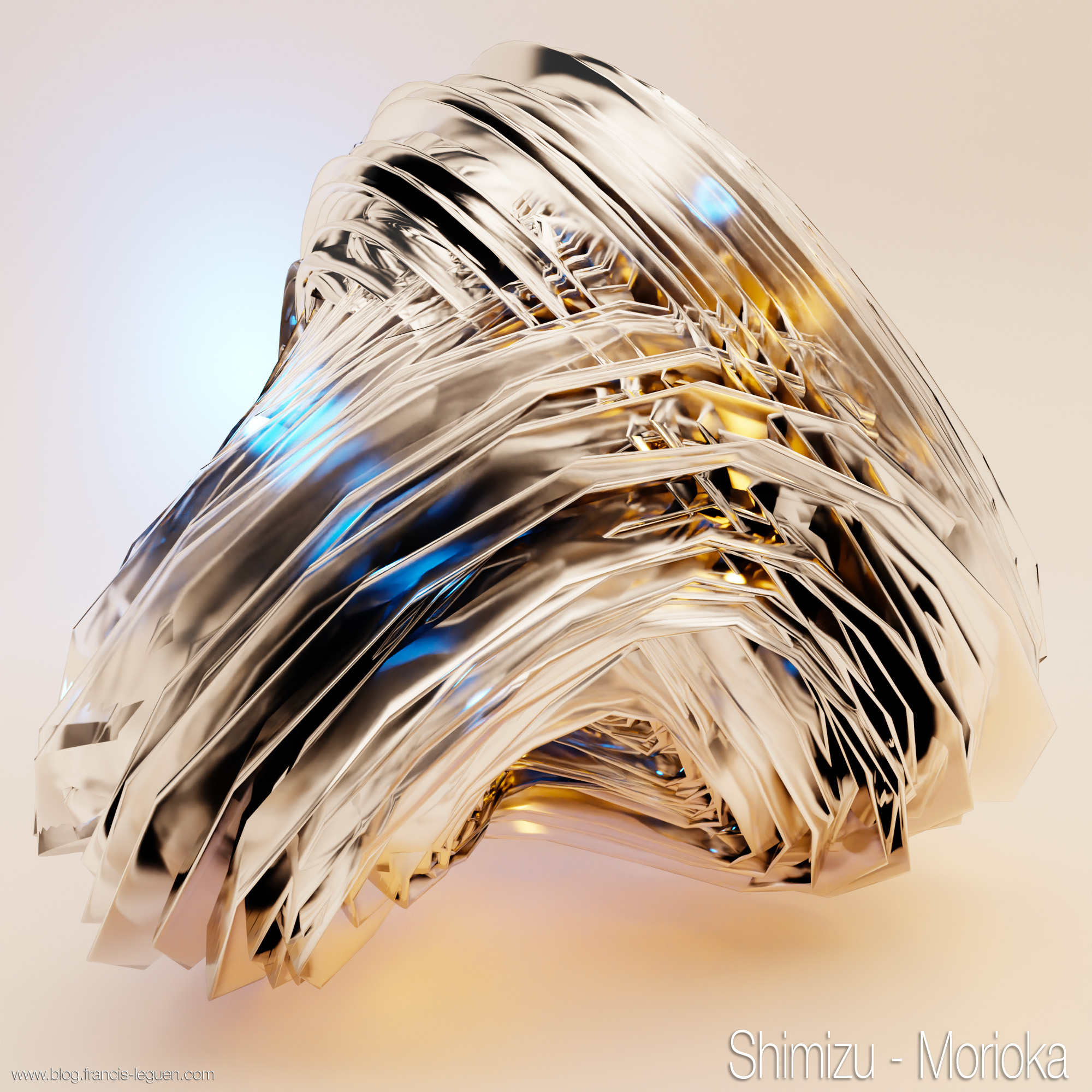 Des attracteurs étranges en 3D dans Blender - 3D - rendu, perspective, espace