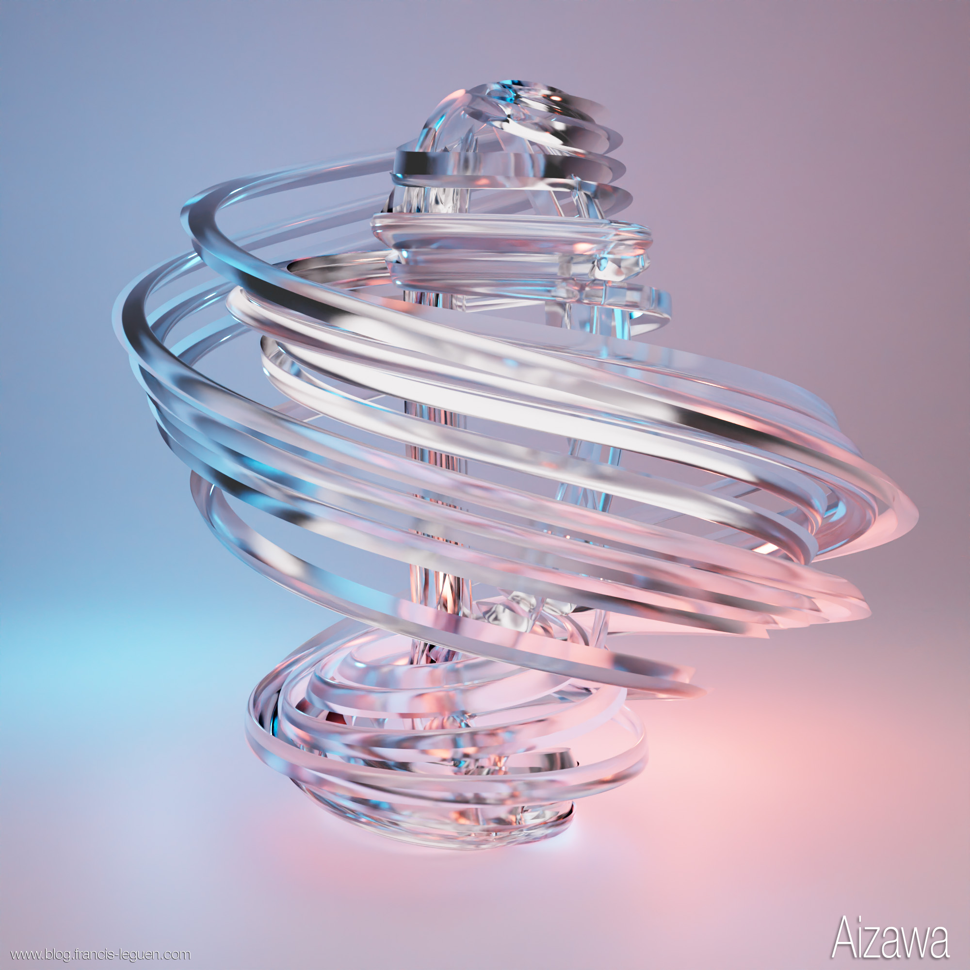 Des attracteurs étranges en 3D dans Blender - 3D - rendu, perspective, espace
