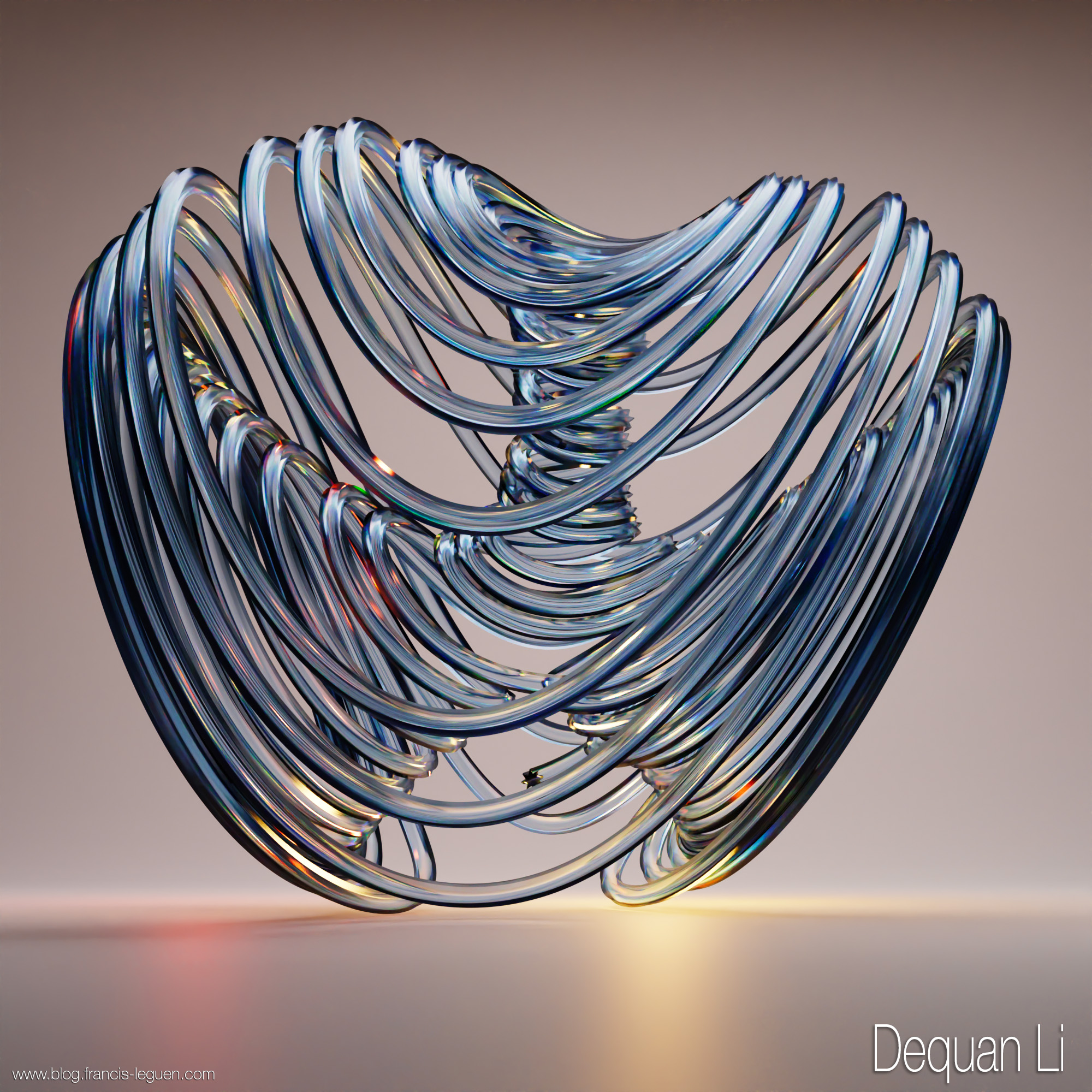 Des attracteurs étranges en 3D dans Blender - 3D - rendu, perspective, espace