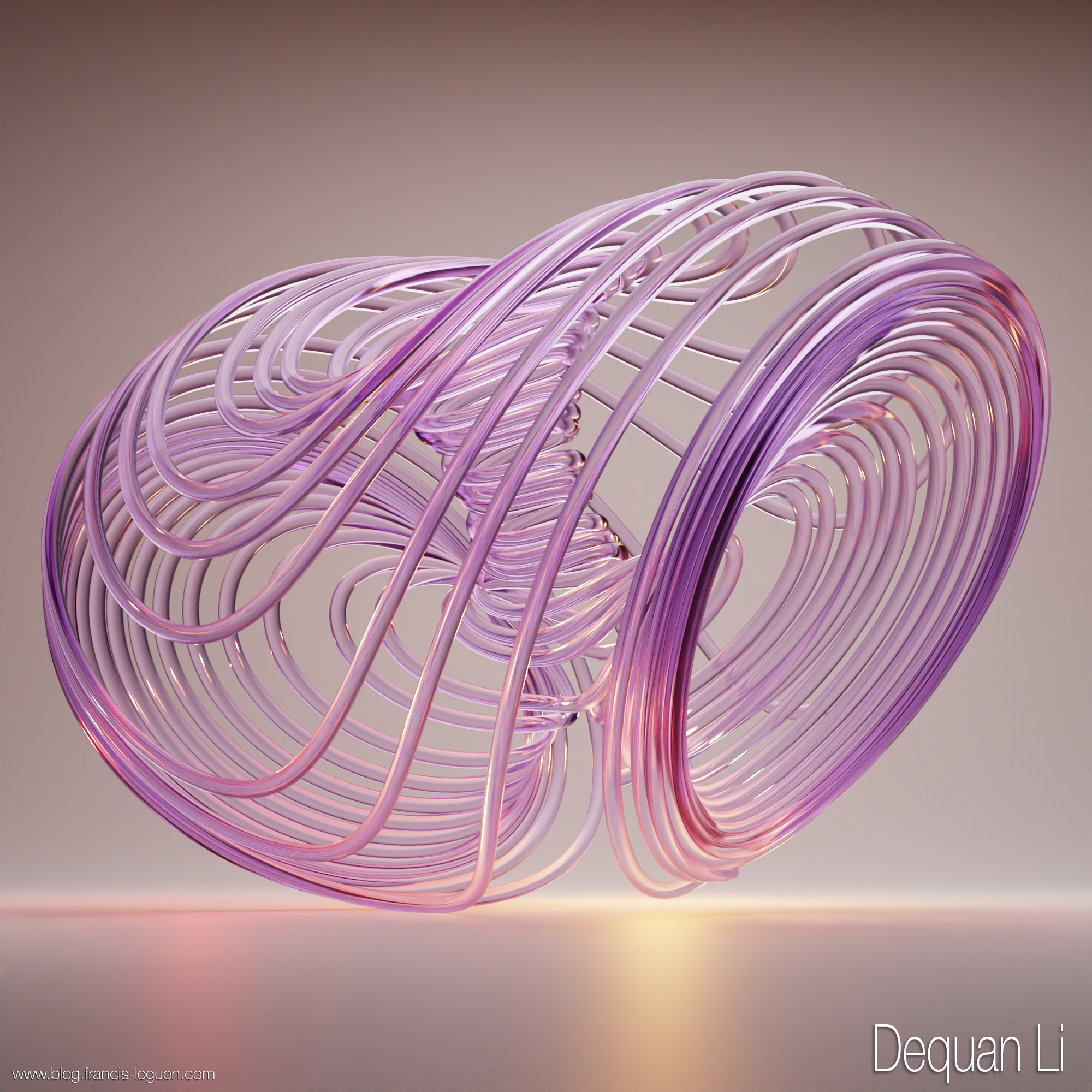 Des attracteurs étranges en 3D dans Blender - 3D - rendu, perspective, espace