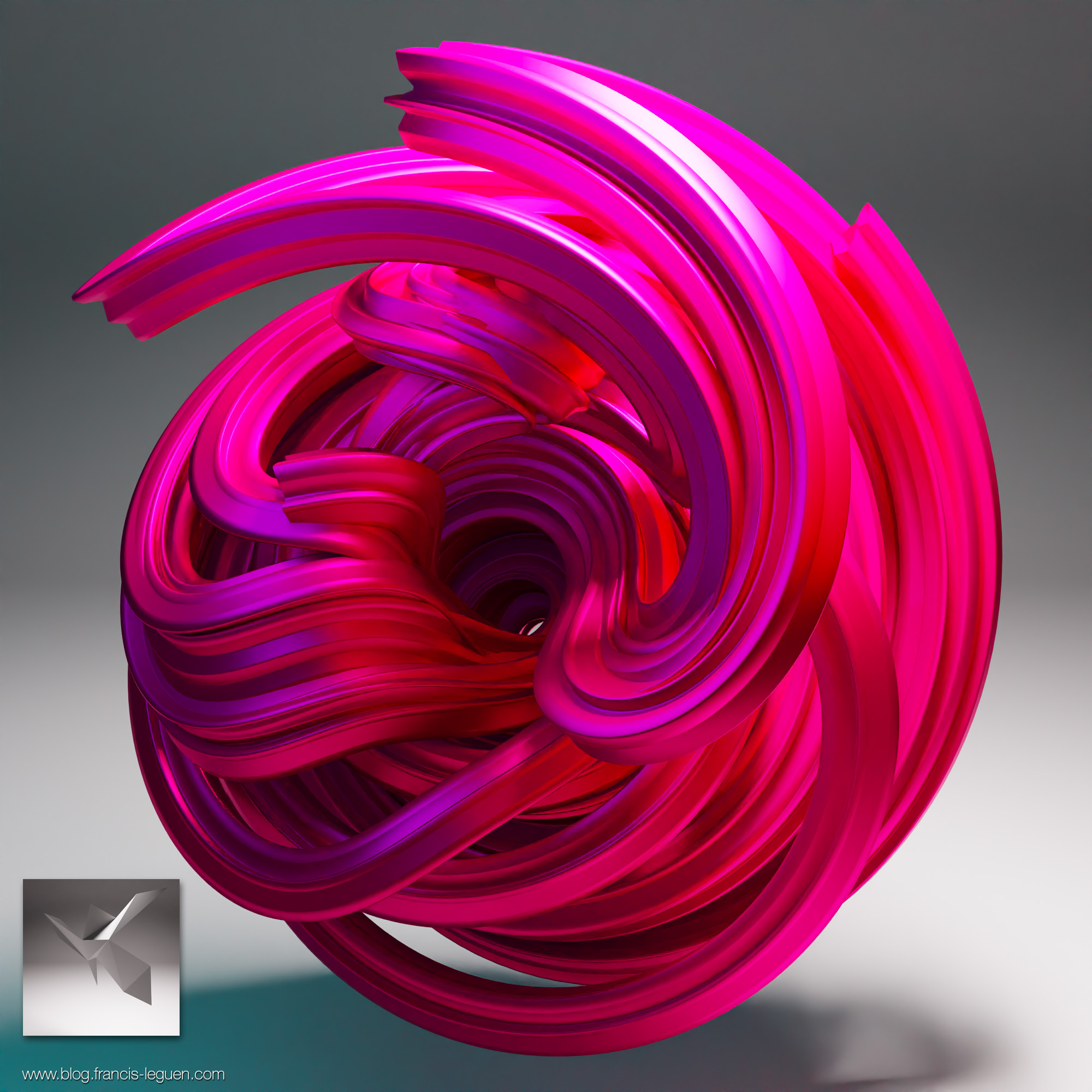 Des attracteurs étranges en 3D dans Blender - 3D - rendu, perspective, espace