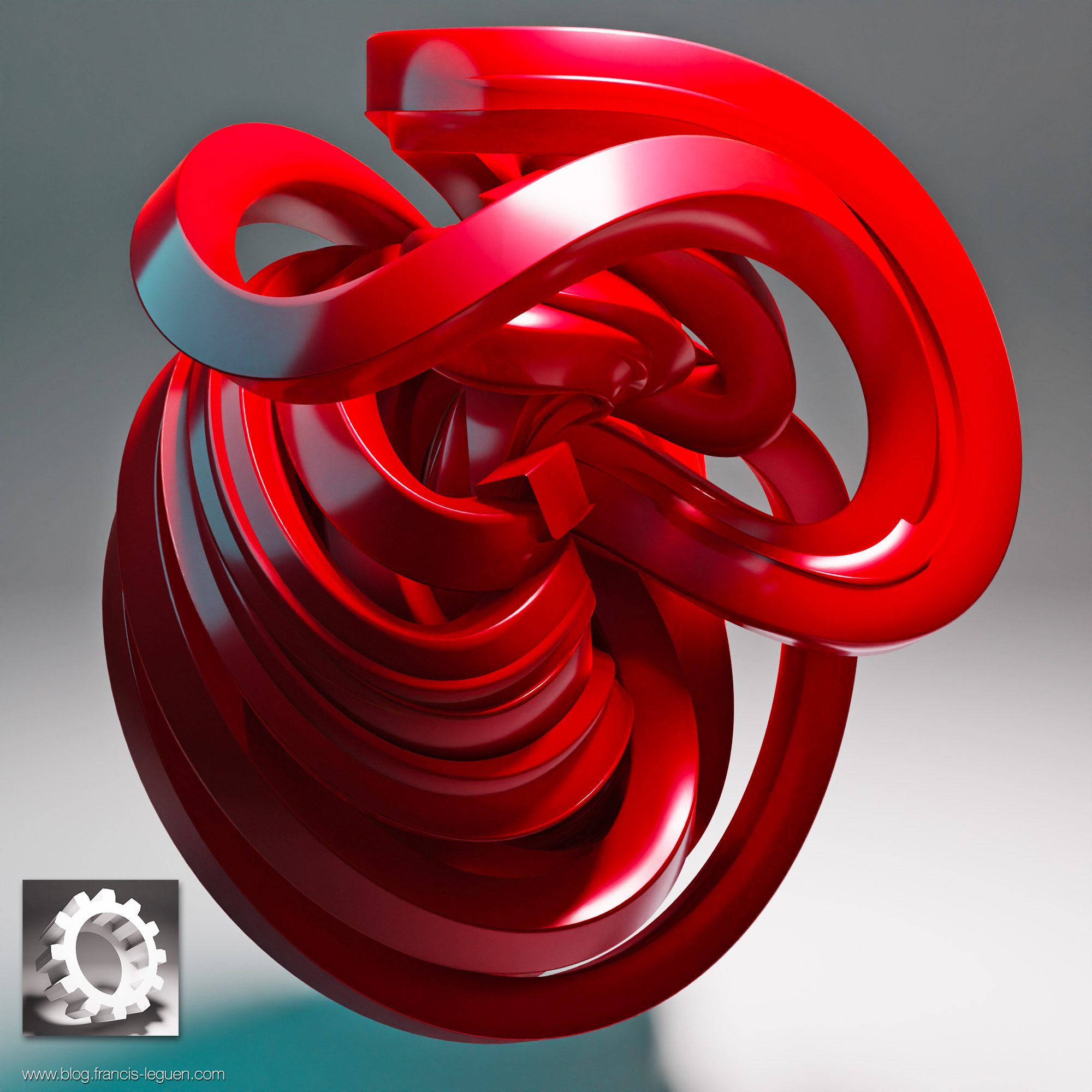 Des attracteurs étranges en 3D dans Blender - 3D - rendu, perspective, espace