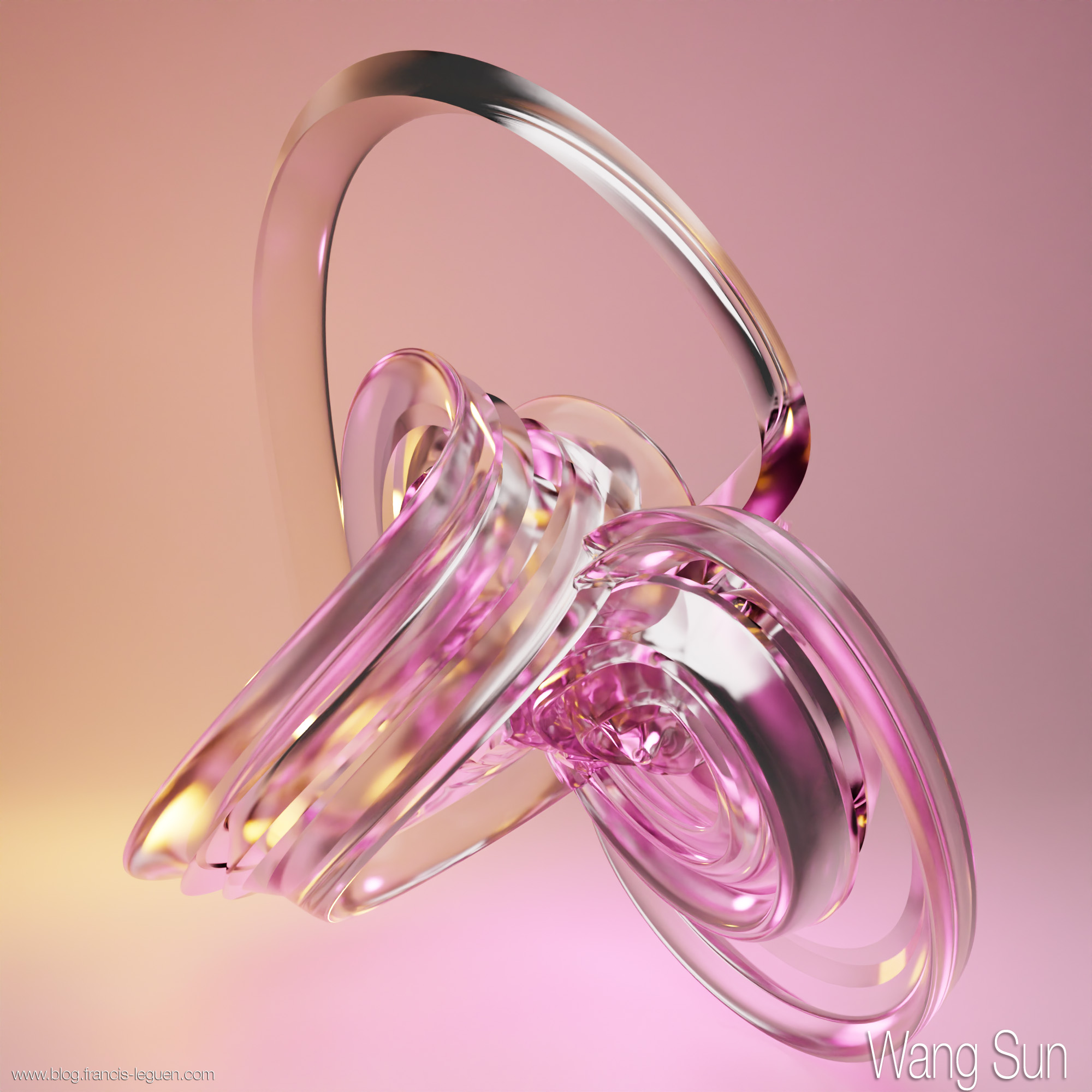 Des attracteurs étranges en 3D dans Blender - 3D - rendu, perspective, espace