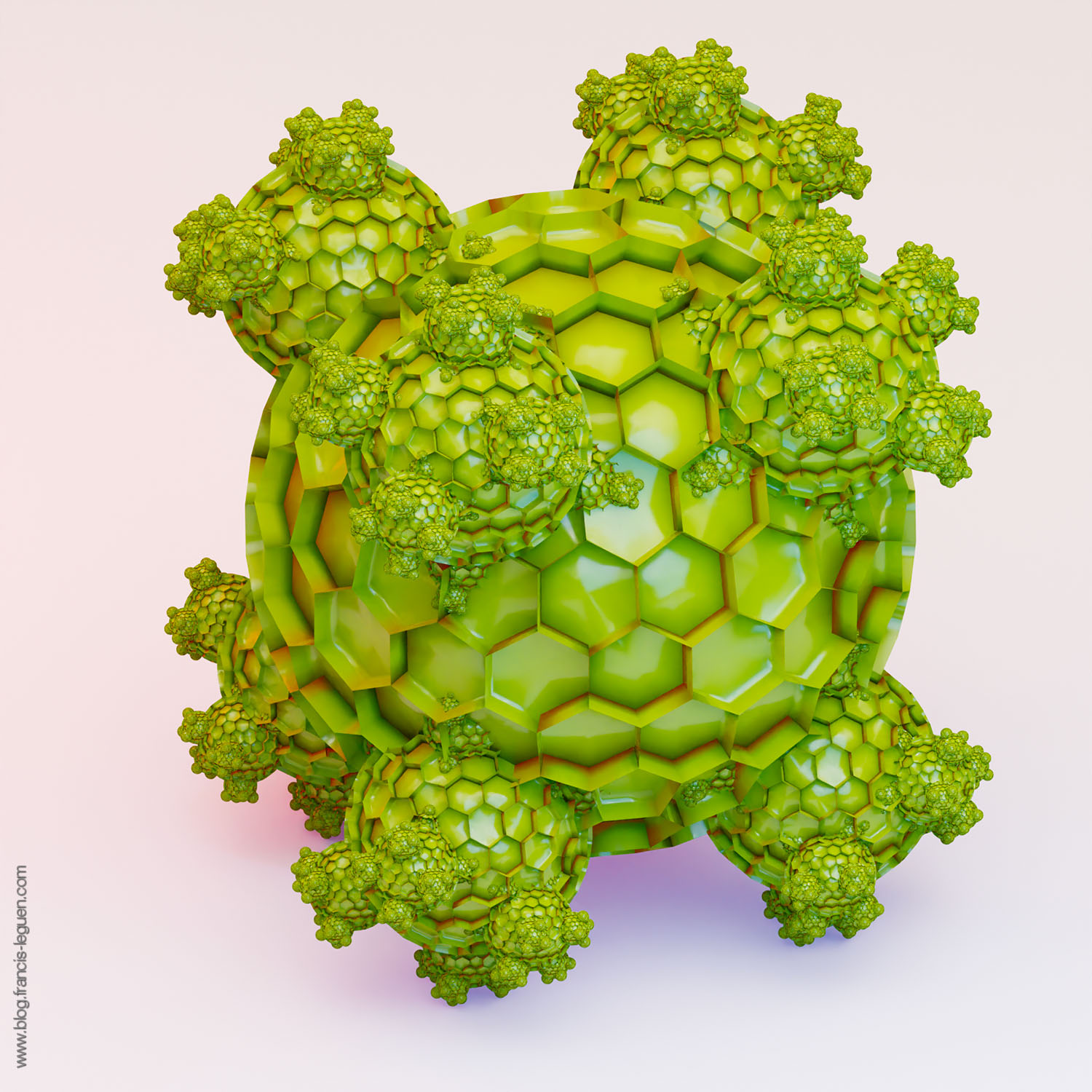 Fractales : des arbres de Pythagore avec Blender - 3D - profondeur, perspective, lumière