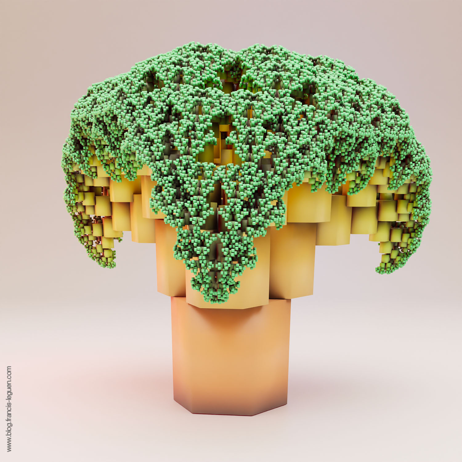 Fractales : des arbres de Pythagore avec Blender - 3D - profondeur, perspective, lumière