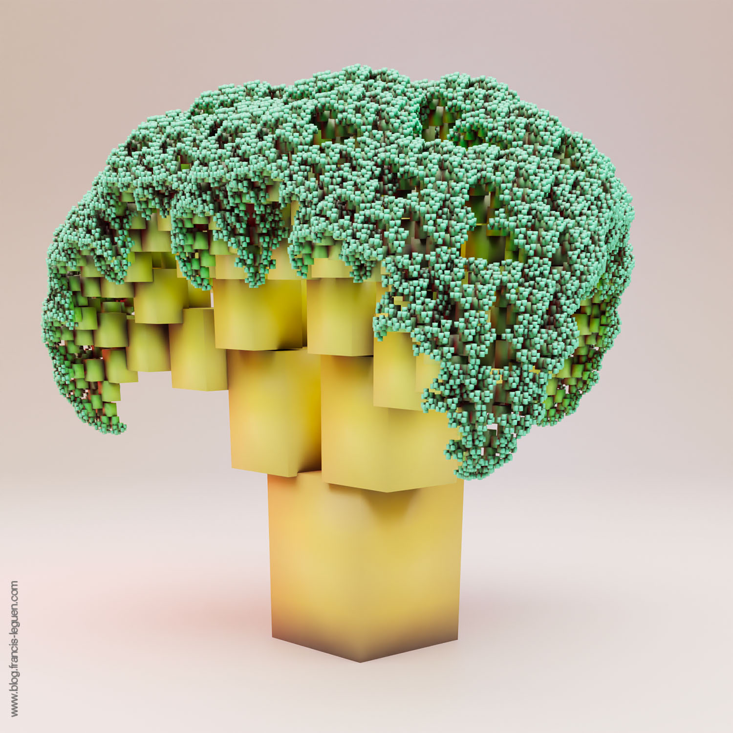Fractales : des arbres de Pythagore avec Blender - 3D - profondeur, perspective, lumière