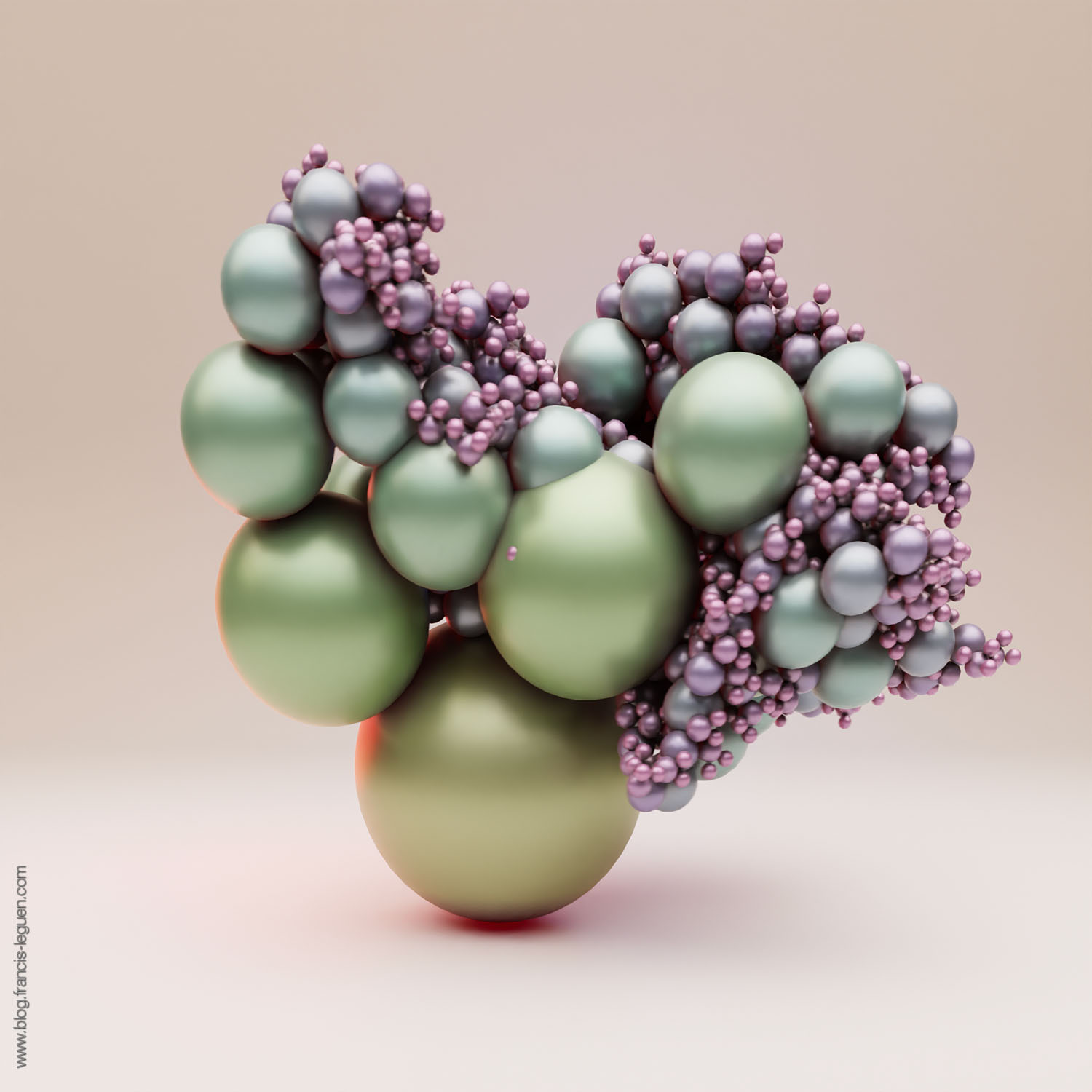 Fractales : des arbres de Pythagore avec Blender - 3D - profondeur, perspective, lumière