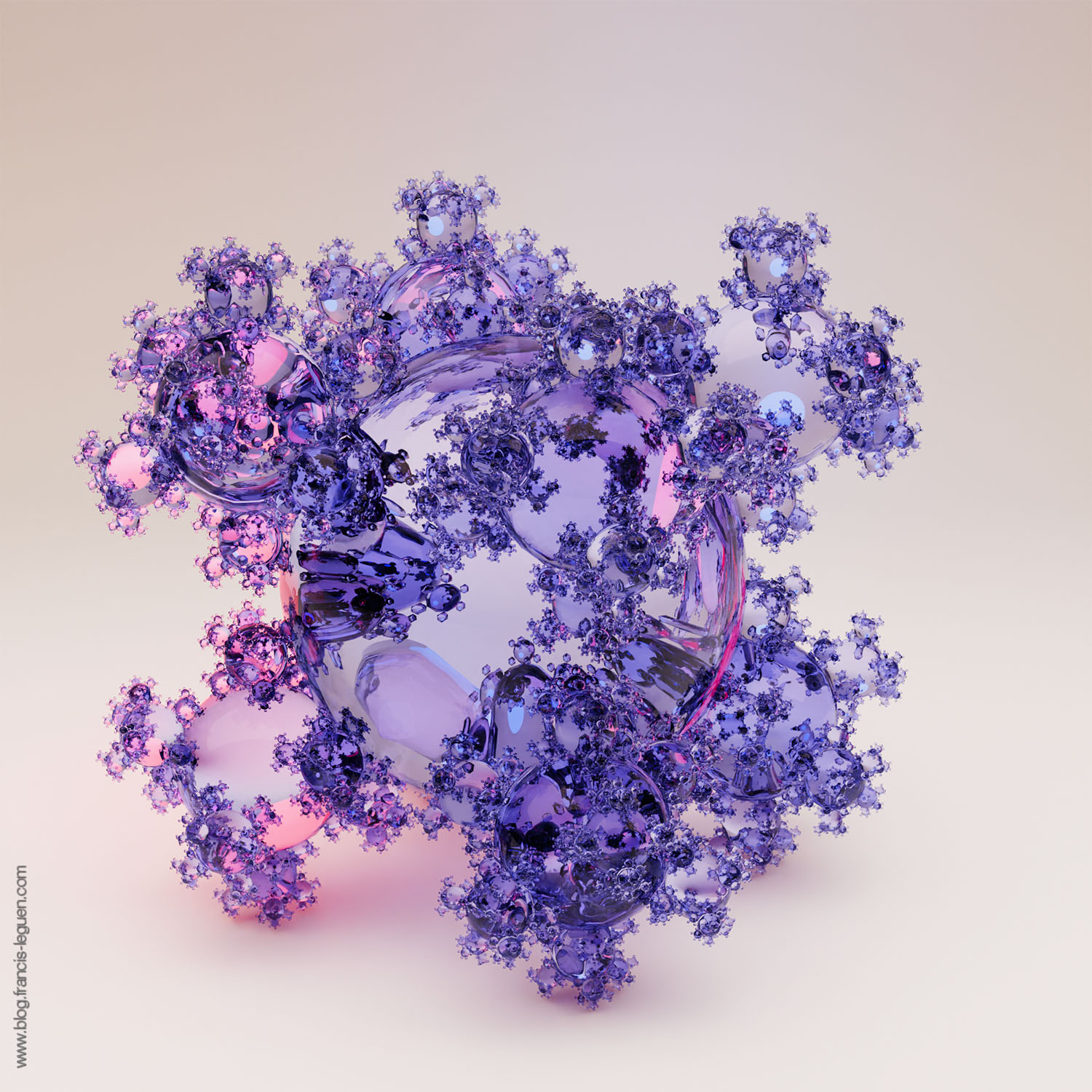 Fractales : des arbres de Pythagore avec Blender - 3D - profondeur, perspective, lumière