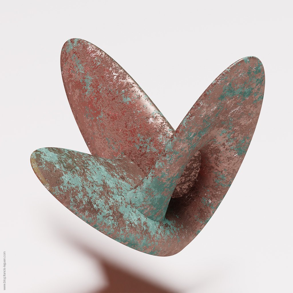 La surface de Boy - 3D - modèle, rendu, perspective