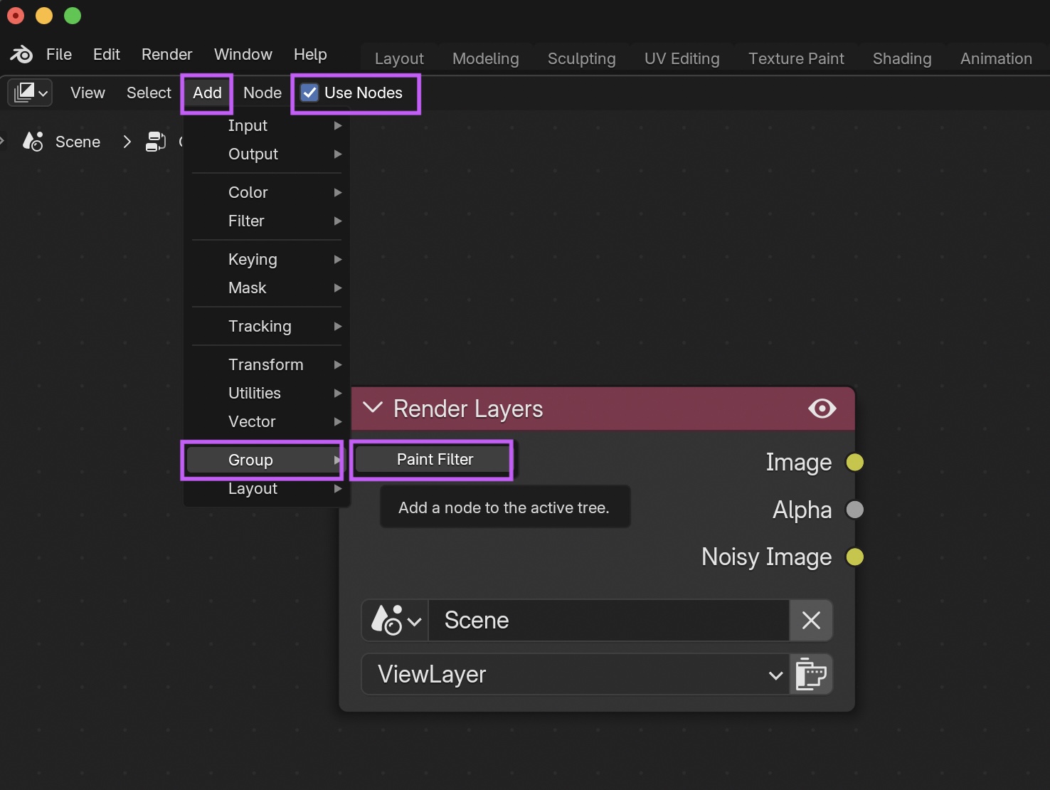 Blender : Compositor et Paint Filter - 3D - rendu, profondeur, texture