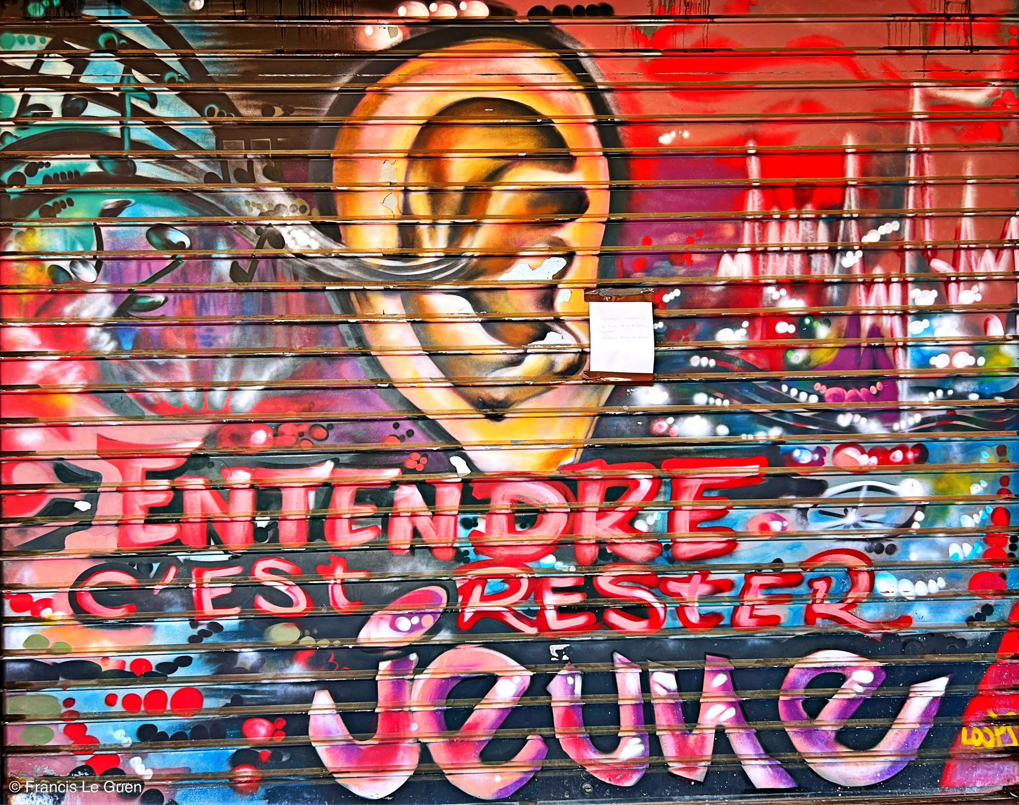 Tag mural. La Rouvière. Marseille. Choses vues.