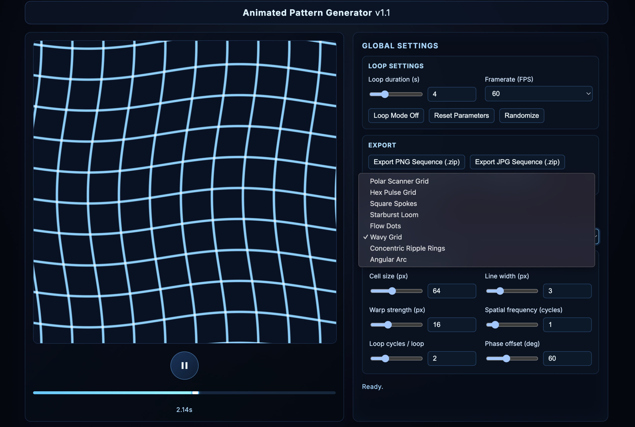 Blender Pattern generator