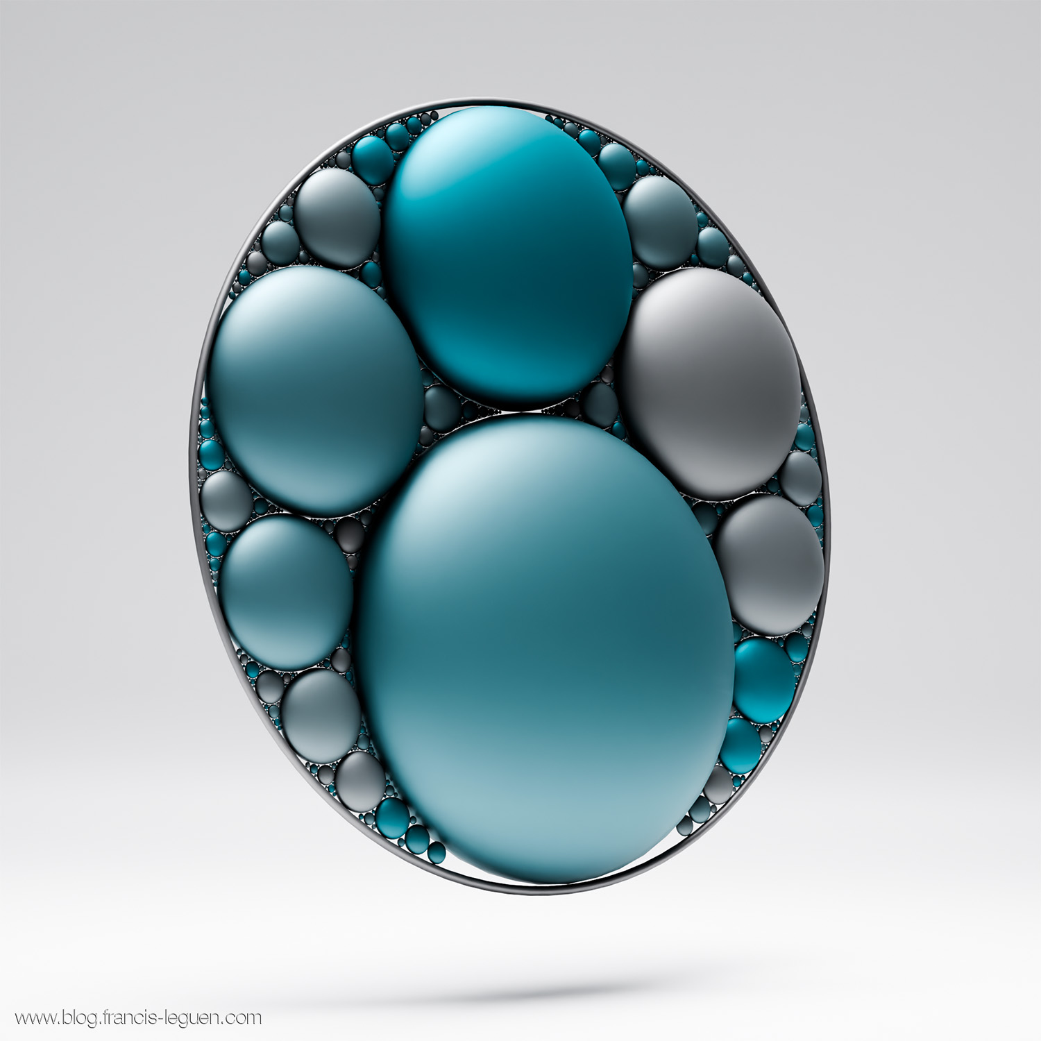Des fractales apolloniennes dans Blender - texture, profondeur, volume