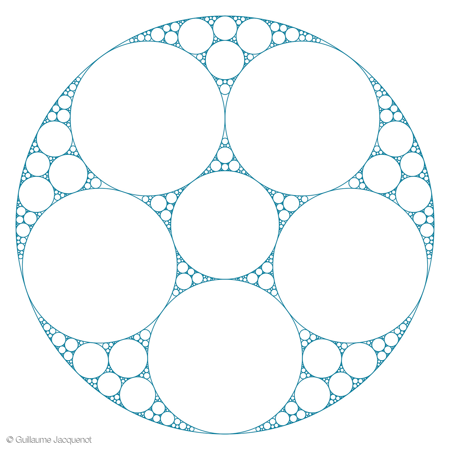 Des fractales apolloniennes dans Blender - texture, profondeur, volume