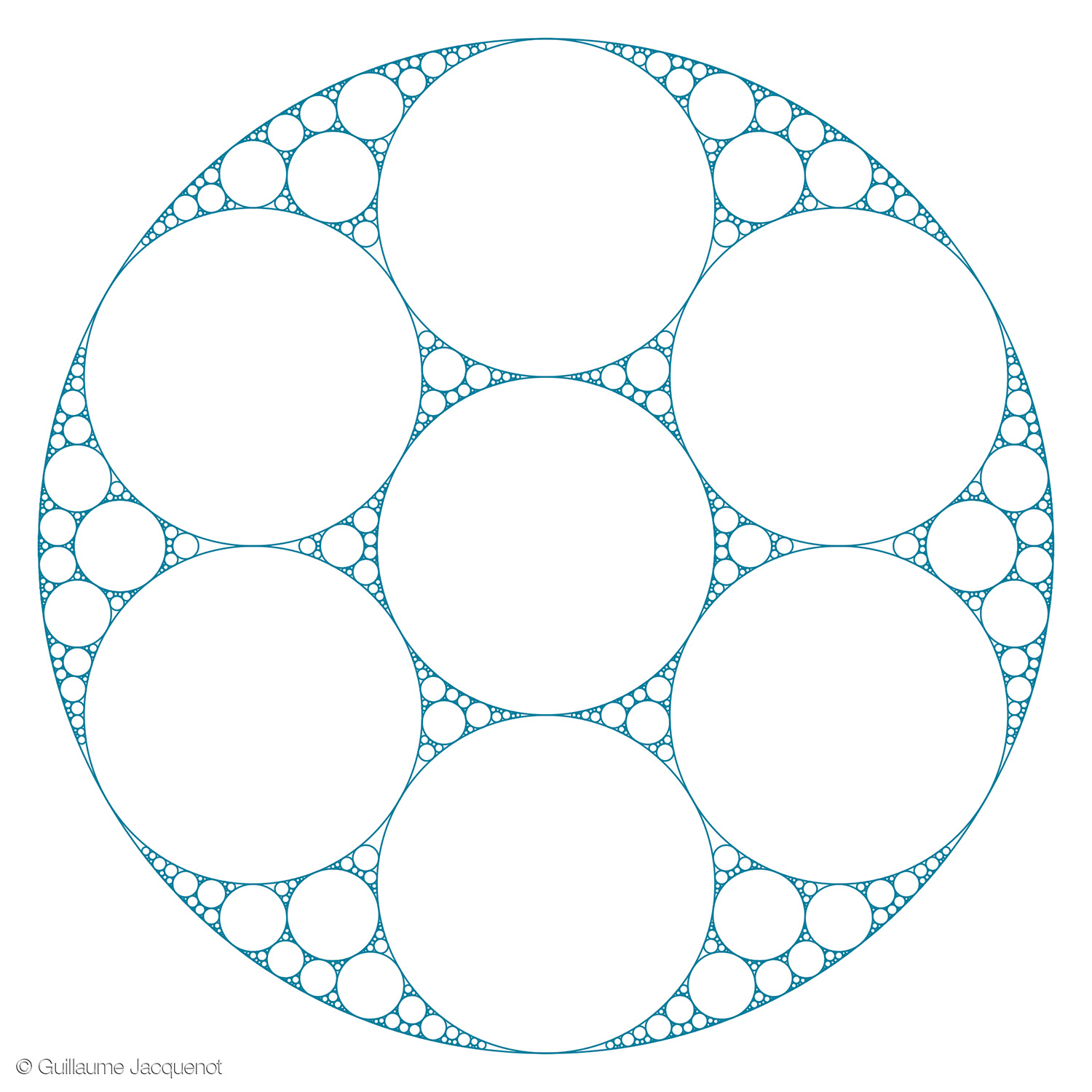 Des fractales apolloniennes dans Blender - texture, profondeur, volume