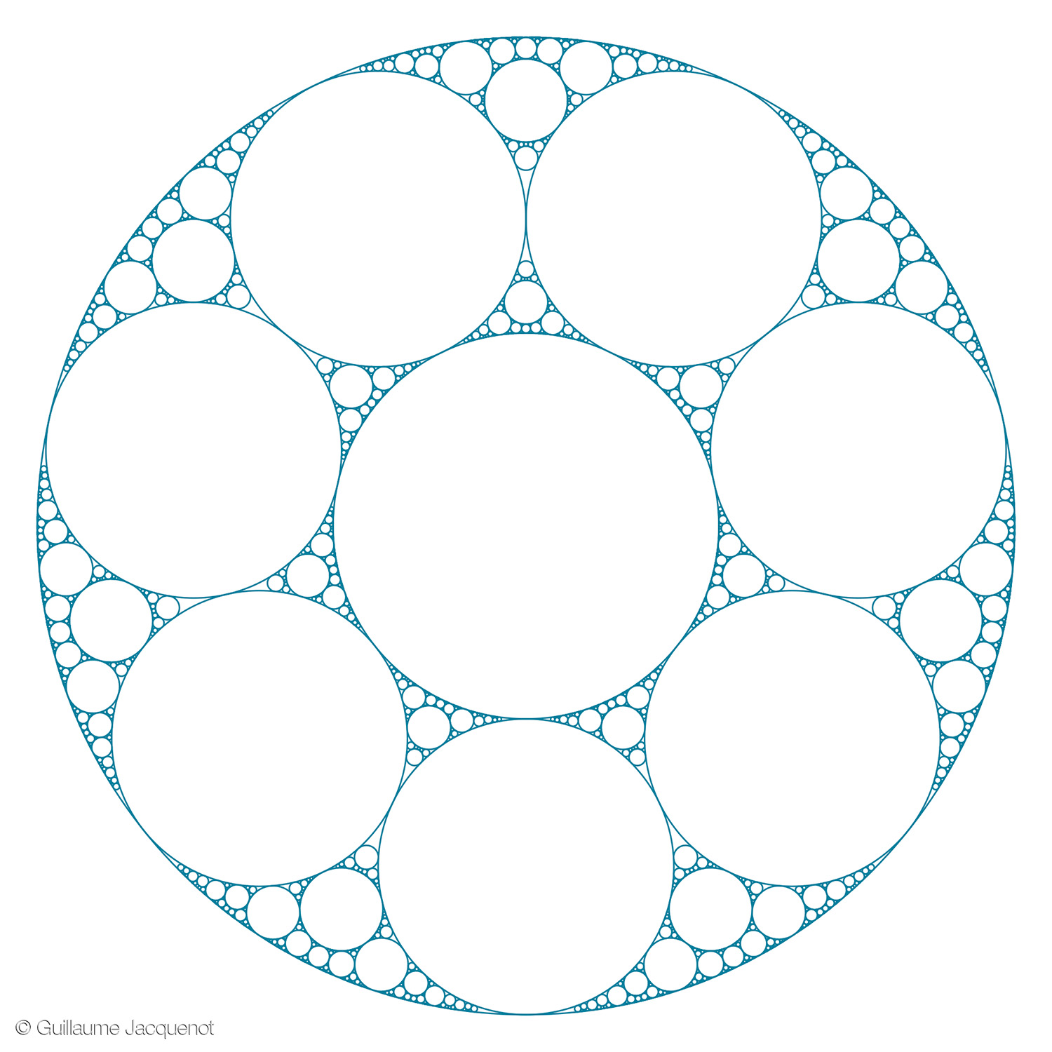 Des fractales apolloniennes dans Blender - texture, profondeur, volume