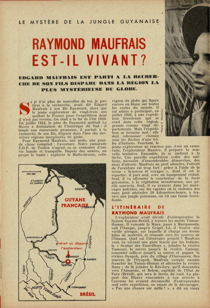 Raymond Maufrais : Aventures en Guyane - lecture, reliure, pages