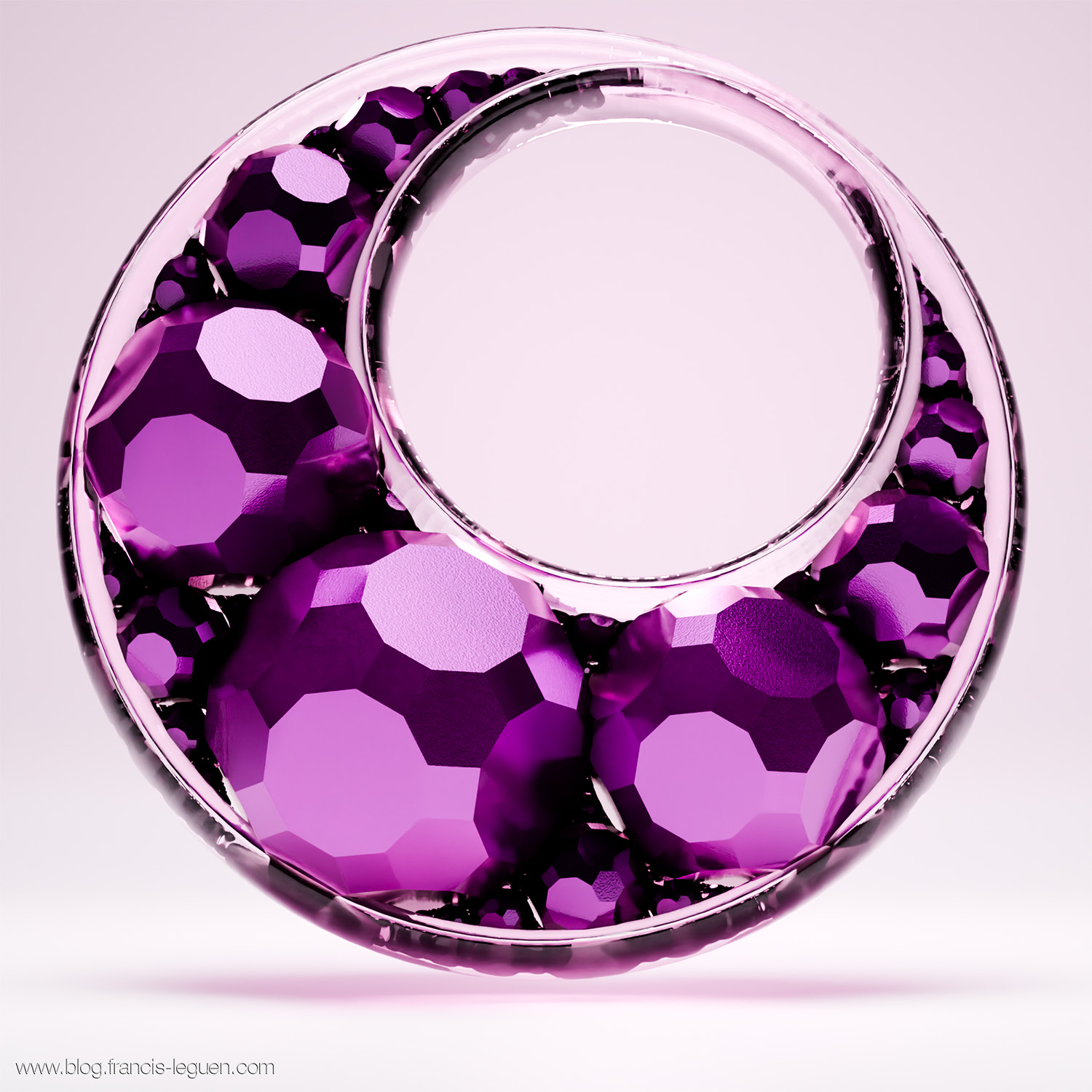 Des fractales apolloniennes dans Blender - texture, profondeur, volume